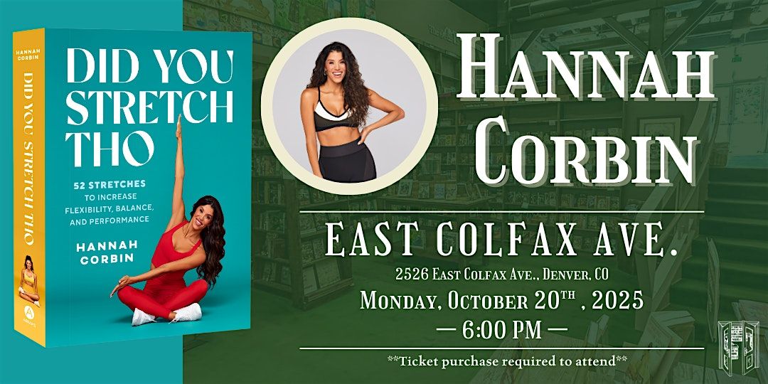 Hannah Corbin Live at Tattered Cover Colfax, 20 October | Event in Denver | AllEvents