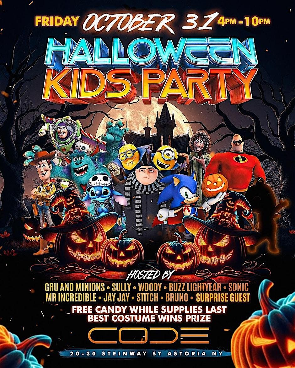 Halloween Kids Party at CODE Astoria – Family Fun in Astoria Queens, 31 October | Event in Astoria | AllEvents