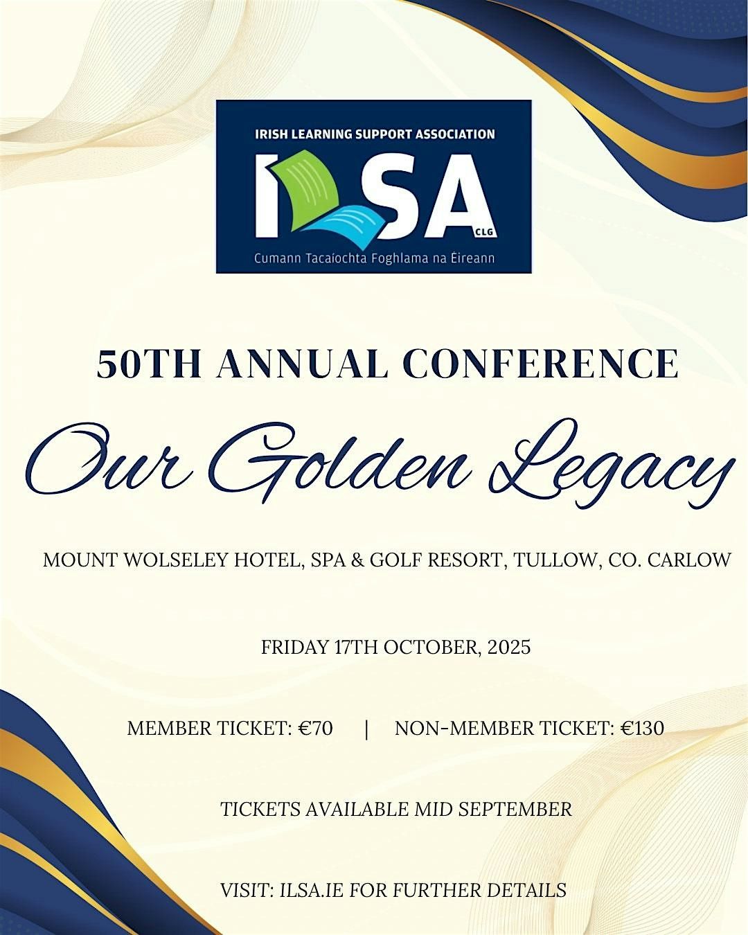 ILSA Annual Conference 2025, 17 October | Event in Tullow | AllEvents