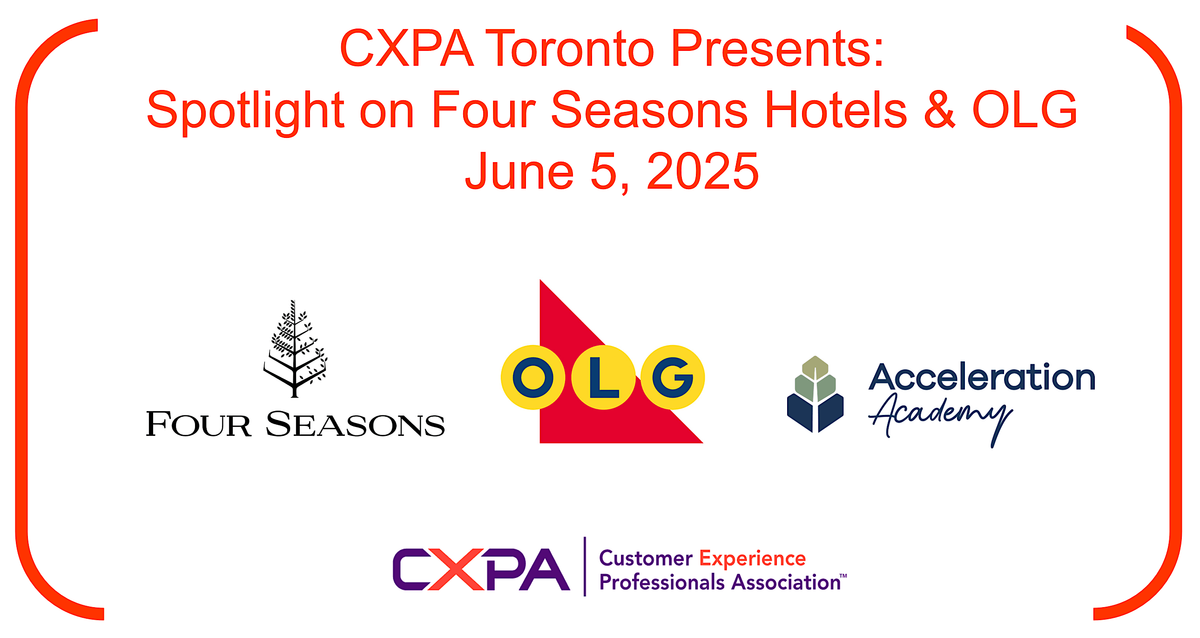 CXPA Toronto: Spotlight on Four Seasons Hotels & OLG, 5 June | Event in North York | AllEvents