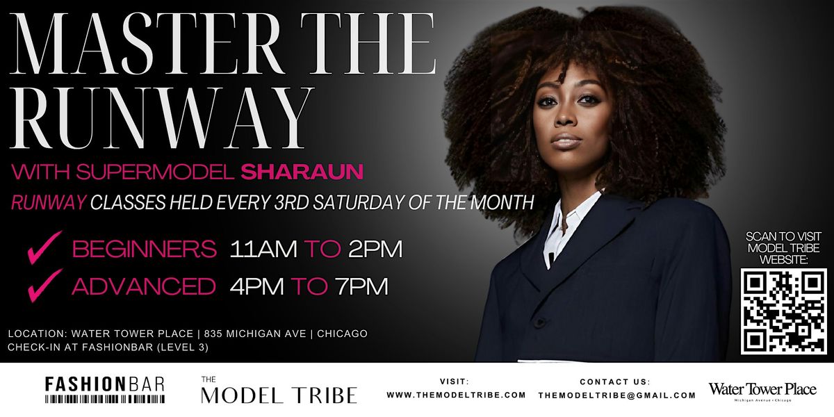 Master the Runway with Supermodel Sharaun (Beginner & Advanced Classes), 15 November | Event in Chicago