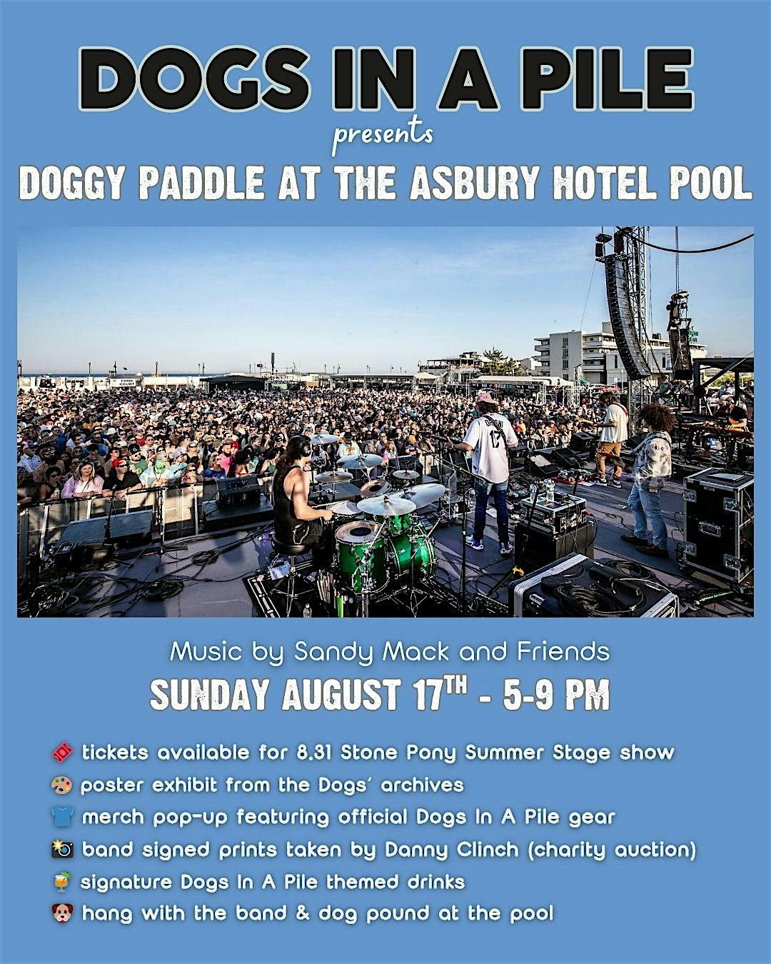Dogs In A Pile Pool Party at The Asbury Hotel Pool, 17 August | Event in Asbury Park | AllEvents