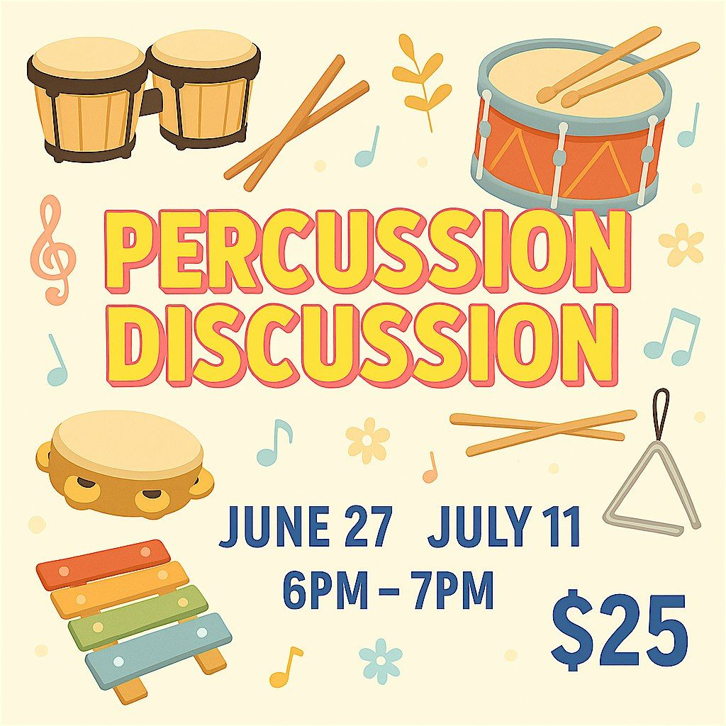 Percussion Discussion Workshop, 27 June | Event in Sunrise | AllEvents
