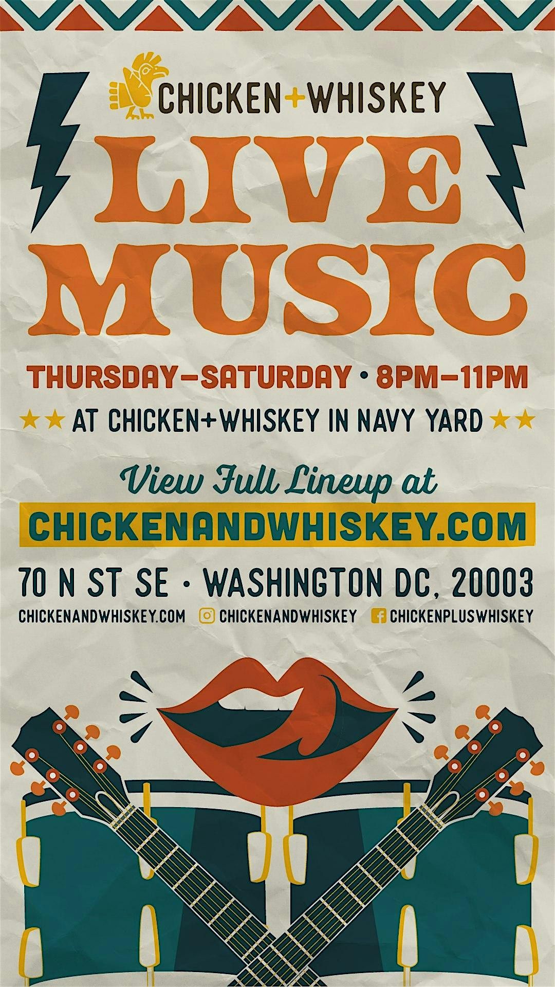 LIVE MUSIC THURSDAY, FRIDAY + SATURDAYS  @ CHICKEN + WHISKEY NAVY YARD! | Event in Washington | AllEvents