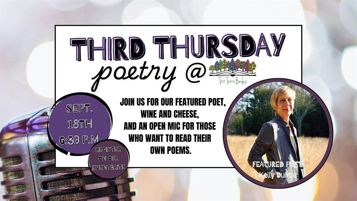 Third Thursday Poetry reading at Ten Trees Books, 18 September | Event in Natick | AllEvents