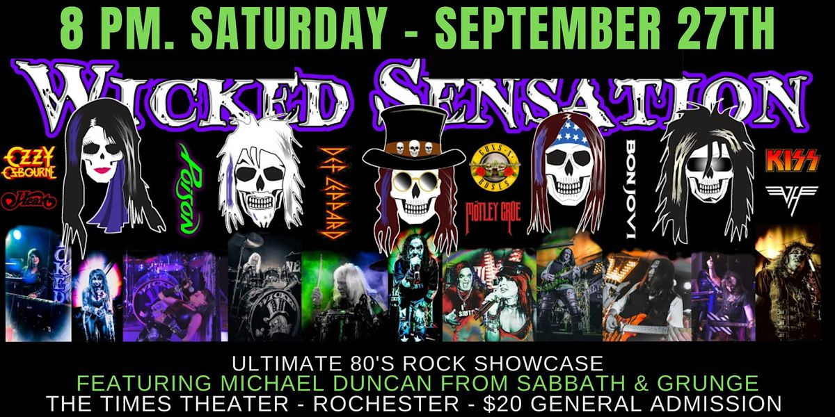Wicked Sensation - ULTIMATE 80'S ROCK SHOWCASE - Times Theater, 27 September | Event in Rochester | AllEvents