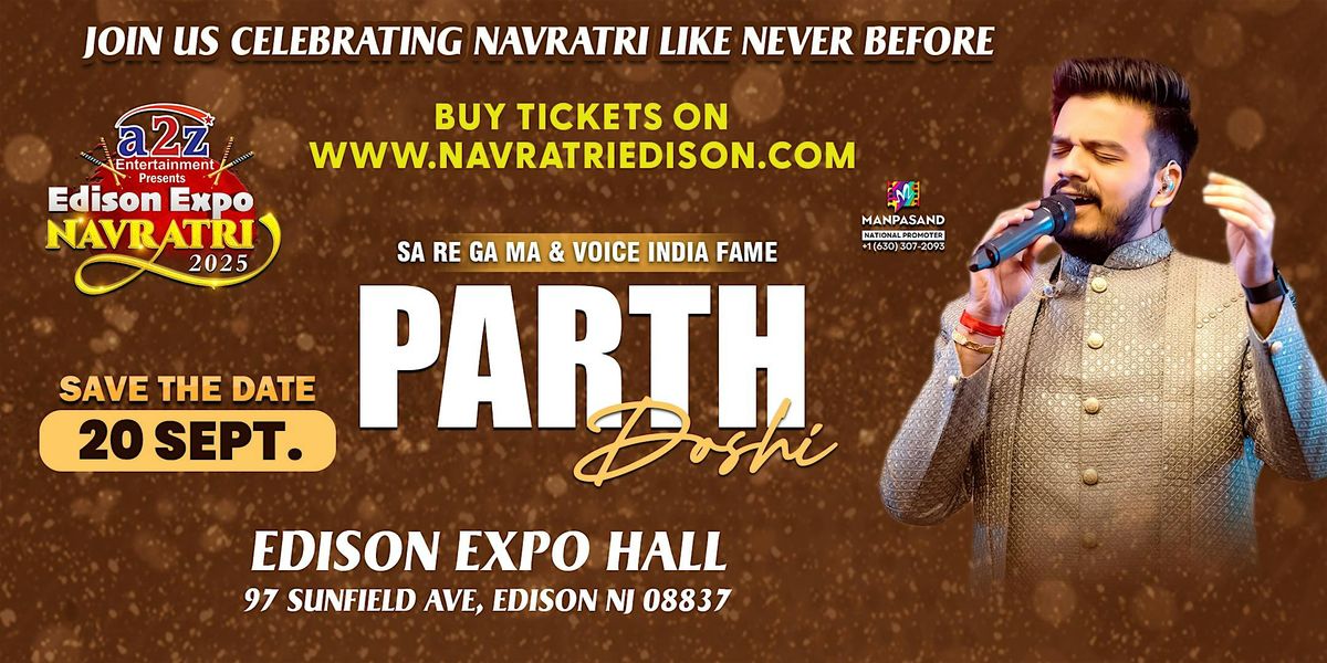 Garba With Parth Doshi @ EDISON EXPO NEW JERSEY, 20 September | Event in Edison | AllEvents