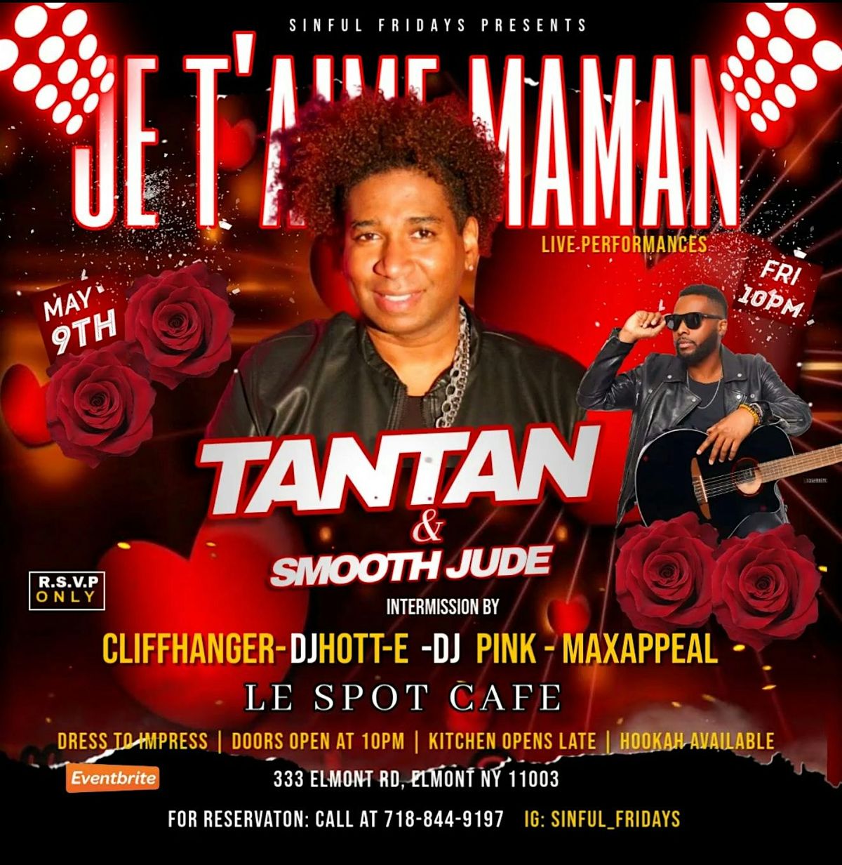 "JE T'AIME MAMAN" with TANTAN & SMOOTH JUDE, 9 May | Event in Elmont | AllEvents