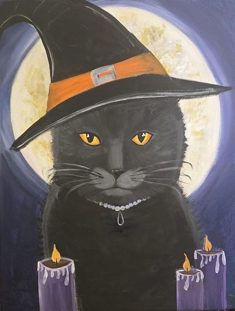 Paint with Ashley Blake “Candle Cat” Paint Night, 17 September | Event in Chatham | AllEvents