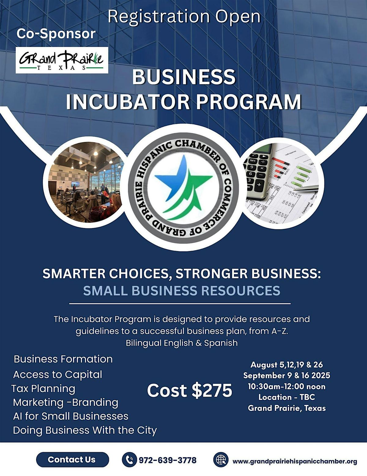 Business Incubator Program, 5 August | Event in Grand Prairie | AllEvents