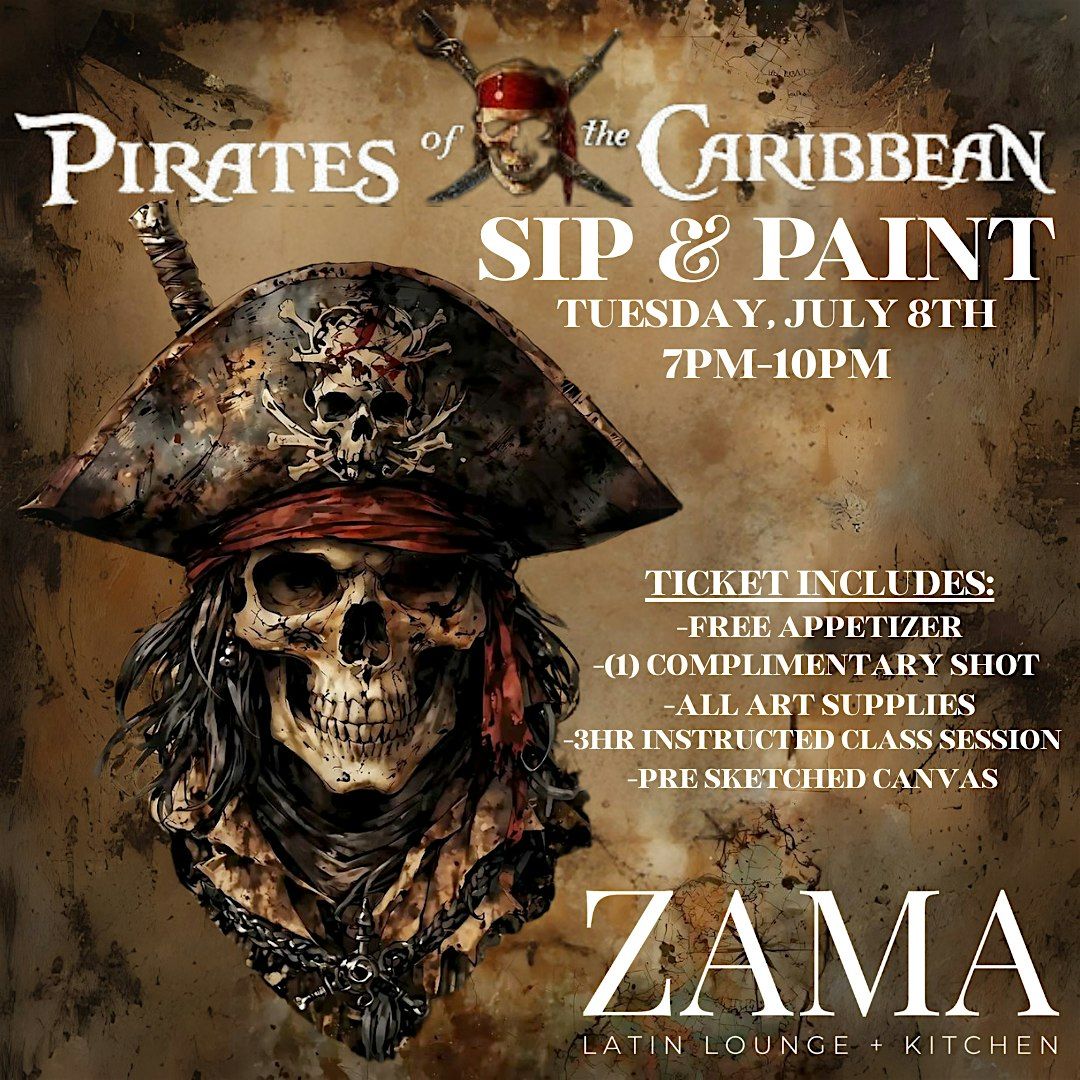 Pirates of the Caribbean Sip & Paint, 8 July | Event in Fullerton | AllEvents