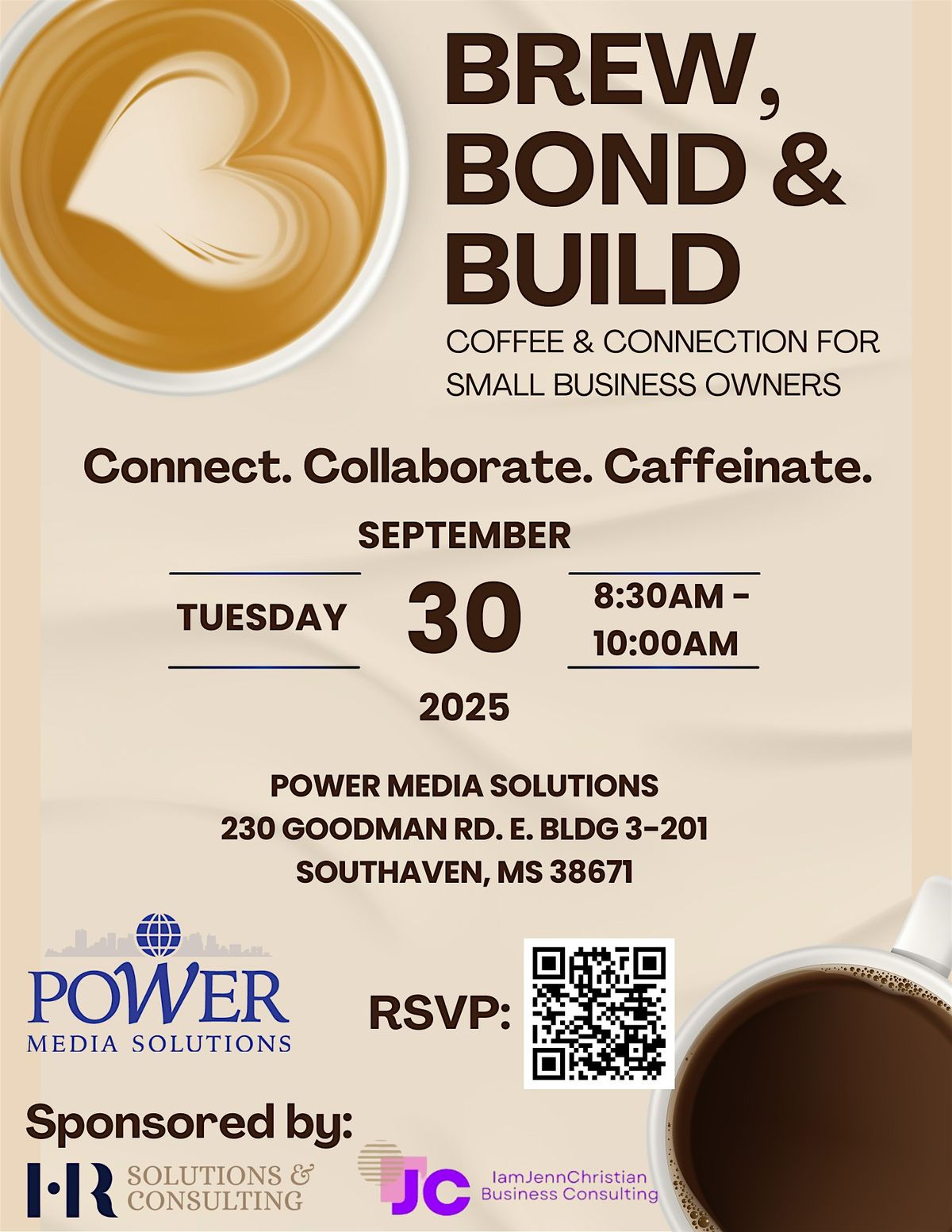 Brew, Bond & Build Coffee Connection, 30 September | Event in Southaven | AllEvents