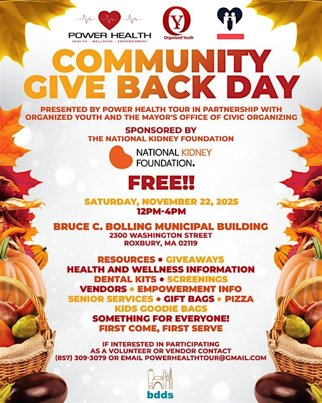 Community Give Back Day-Boston, MA, 22 November | Event in Boston | AllEvents