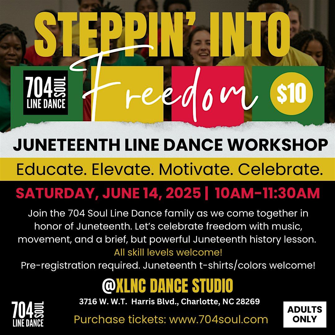 Juneteenth Line Dance Workshop - Charlotte, 14 June | Event in Charlotte | AllEvents