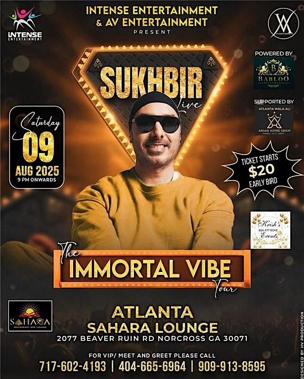 Sukhbir Live in Atlanta | Event in Norcross | AllEvents