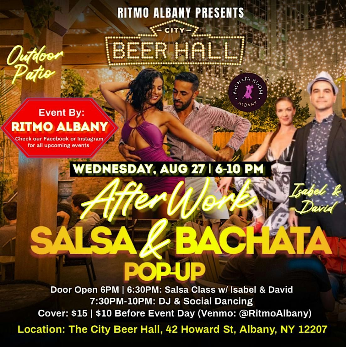 AfterWork: Salsa & Bachata Pop-Up, 27 August | Event in Albany | AllEvents
