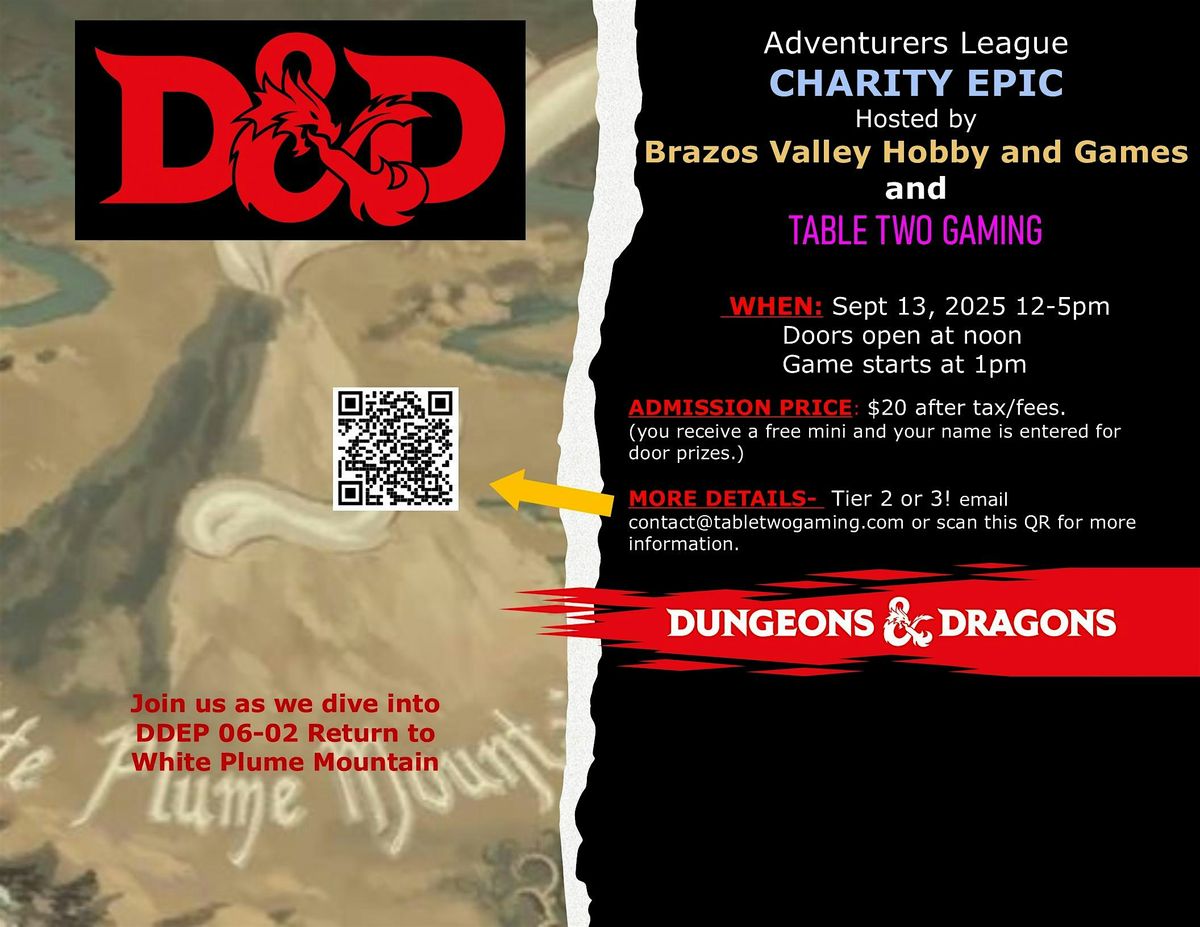 D&D EPIC: Return to White Plume Mountain @ Brazos Valley Hobby & Games | Event in Bryan | AllEvents