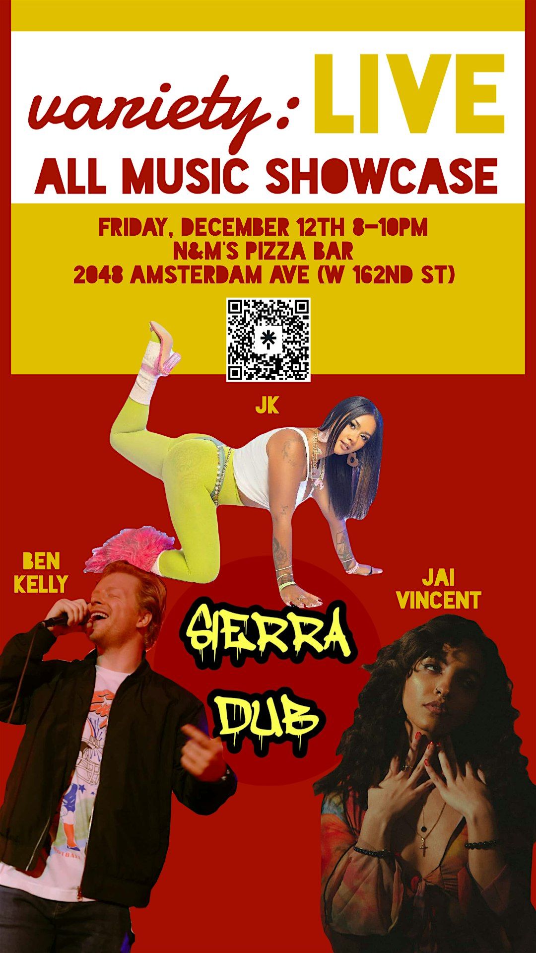 variety: LIVE All Music Showcase 12/12/25…, 12 December | Event in New York | AllEvents