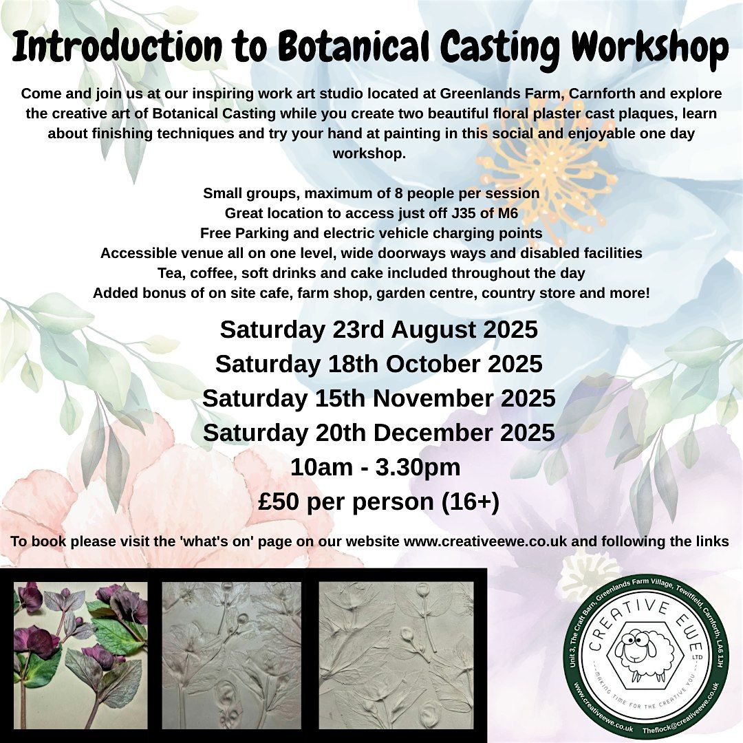 Introduction to Botanical Casting Workshop - October 26th, 26 October | Event in Lancaster | AllEvents