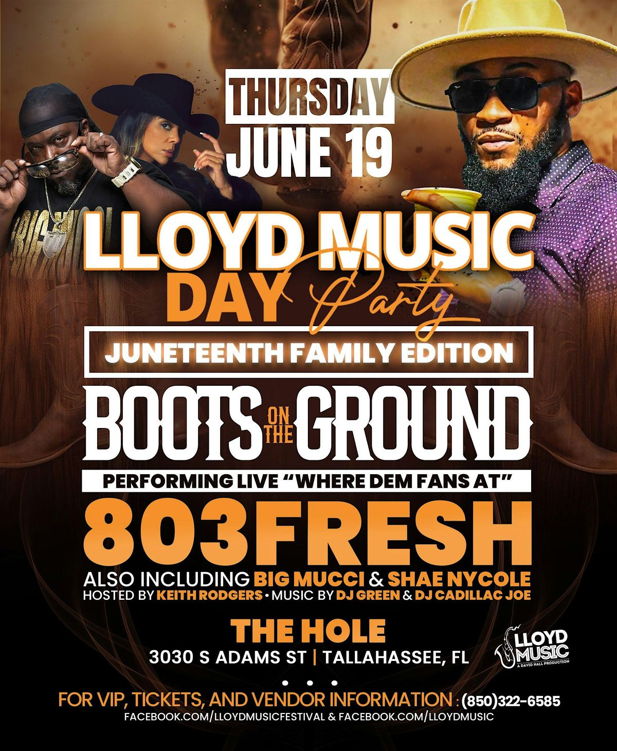 Lloyd Music Day Party Juneteenth Family Edition BOOTS ON THE GROUND, 19 June | Event in Tallahassee | AllEvents