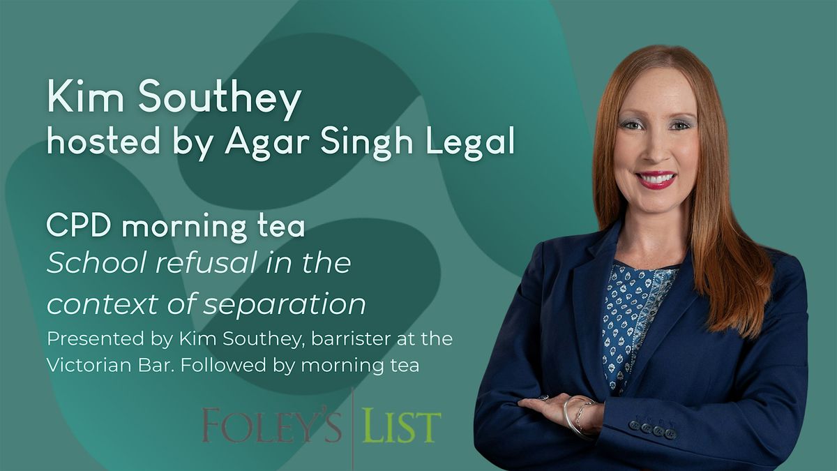 CPD: School refusal in the context of separation presented by Kim Southey, 24 November | Event in Geelong