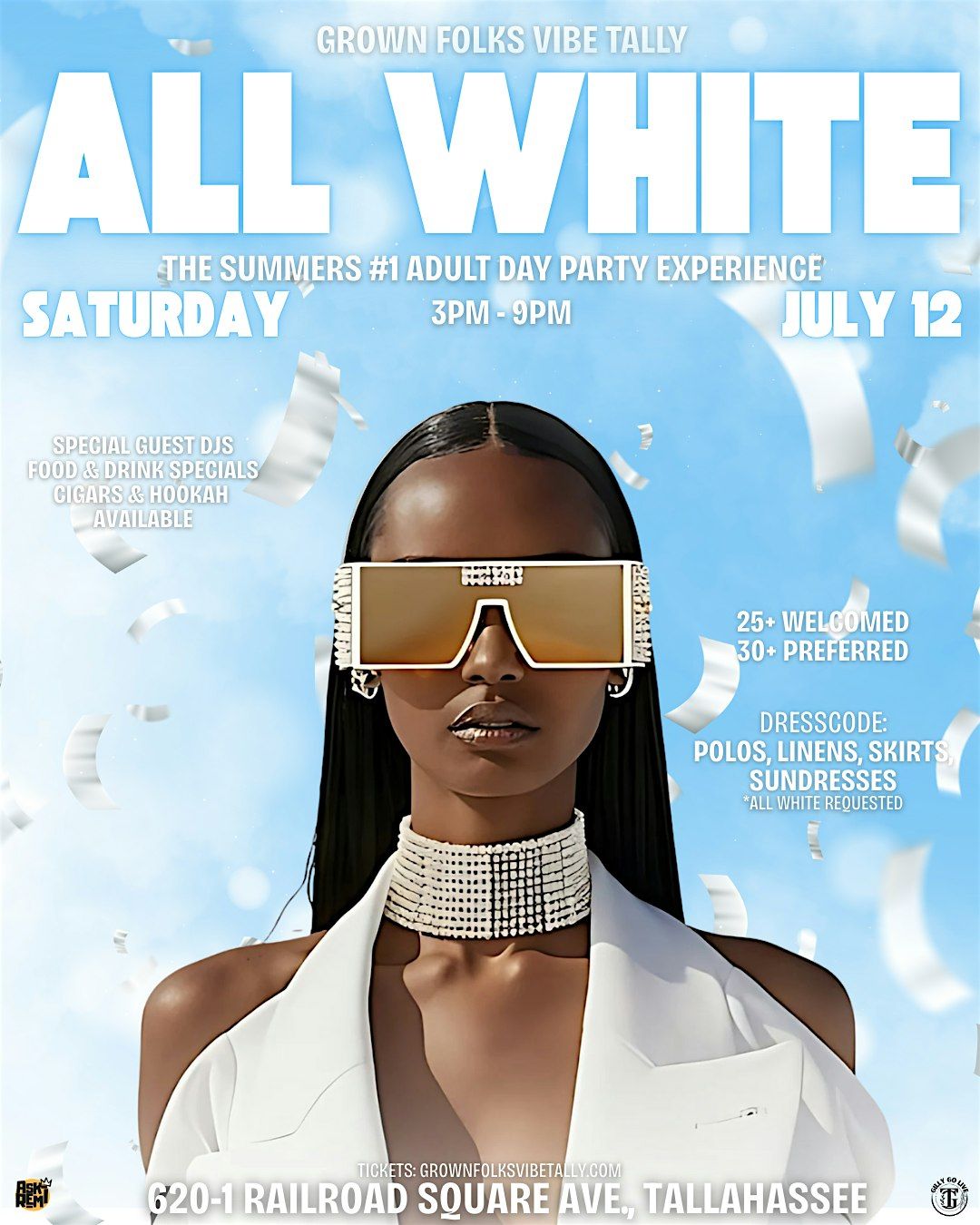 ALL WHITE - the Summers #1 Adult Day Party Experience, 12 July | Event in Tallahassee | AllEvents