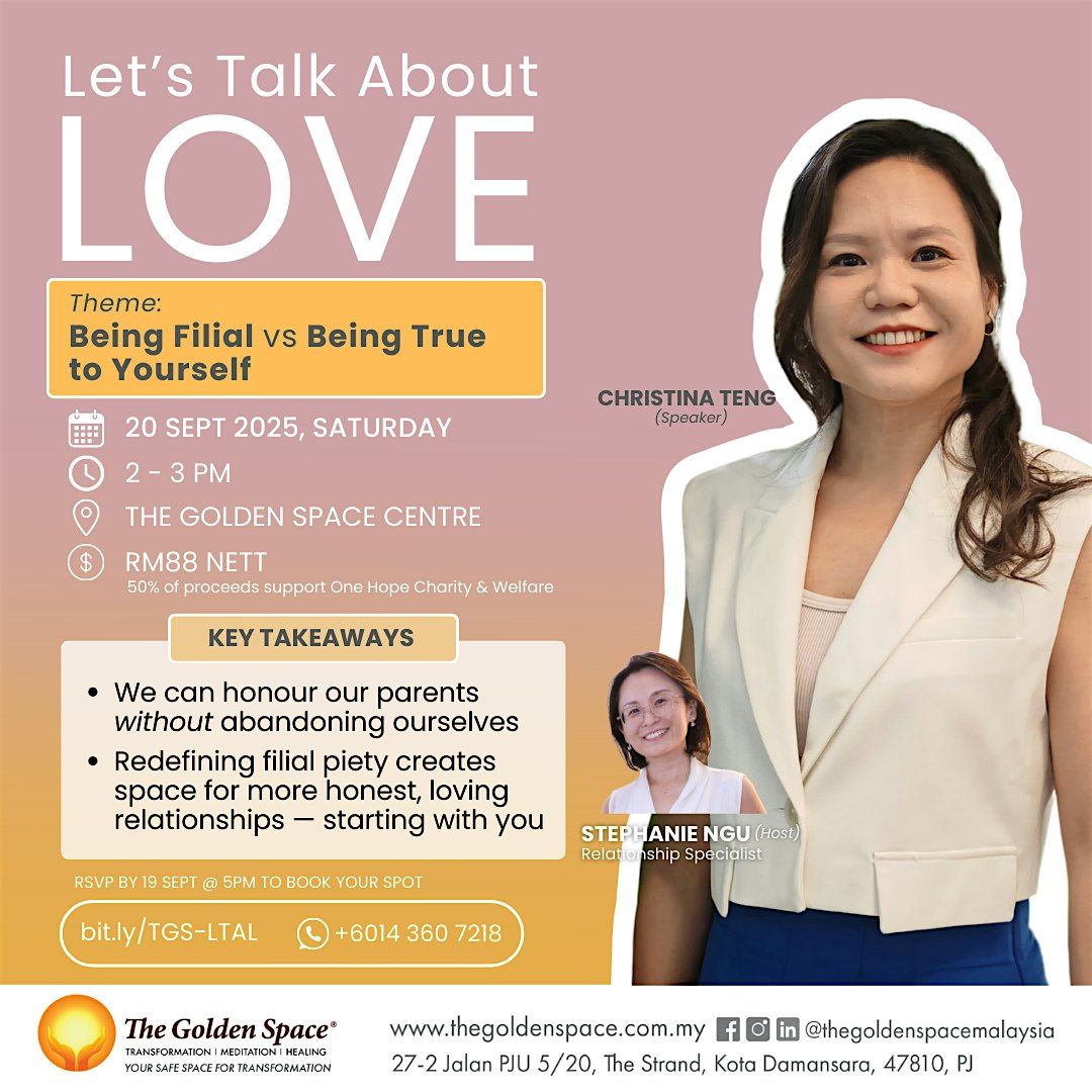 Let's Talk About Love, 20 September | Event in Petaling Jaya | AllEvents