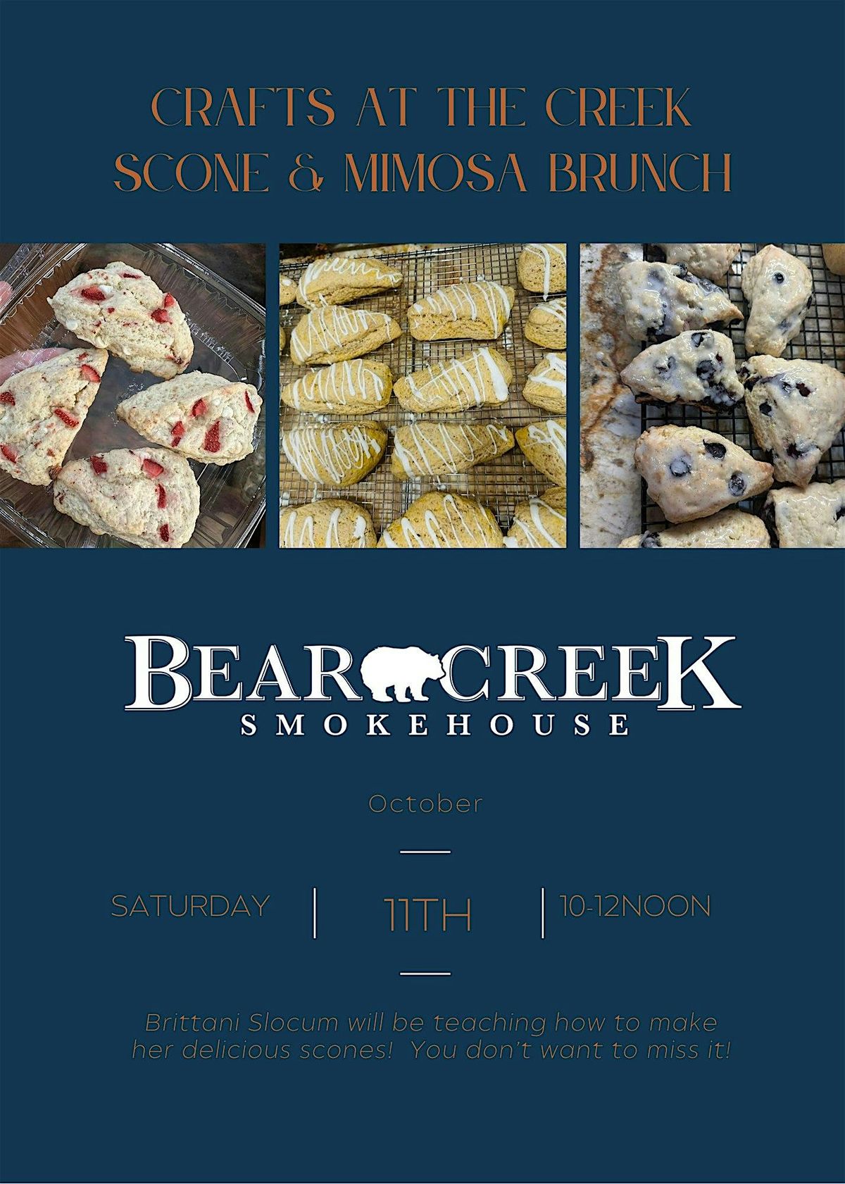 Crafts at the Creek Scone & Mimosa Brunch, 11 October | Event in Marshall | AllEvents