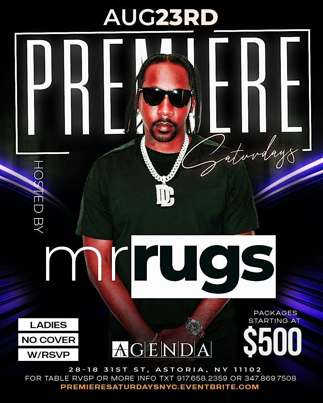 Mr rugs live at Premiere Saturdays at Agenda nightclub !, 23 August | Event in Queens | AllEvents