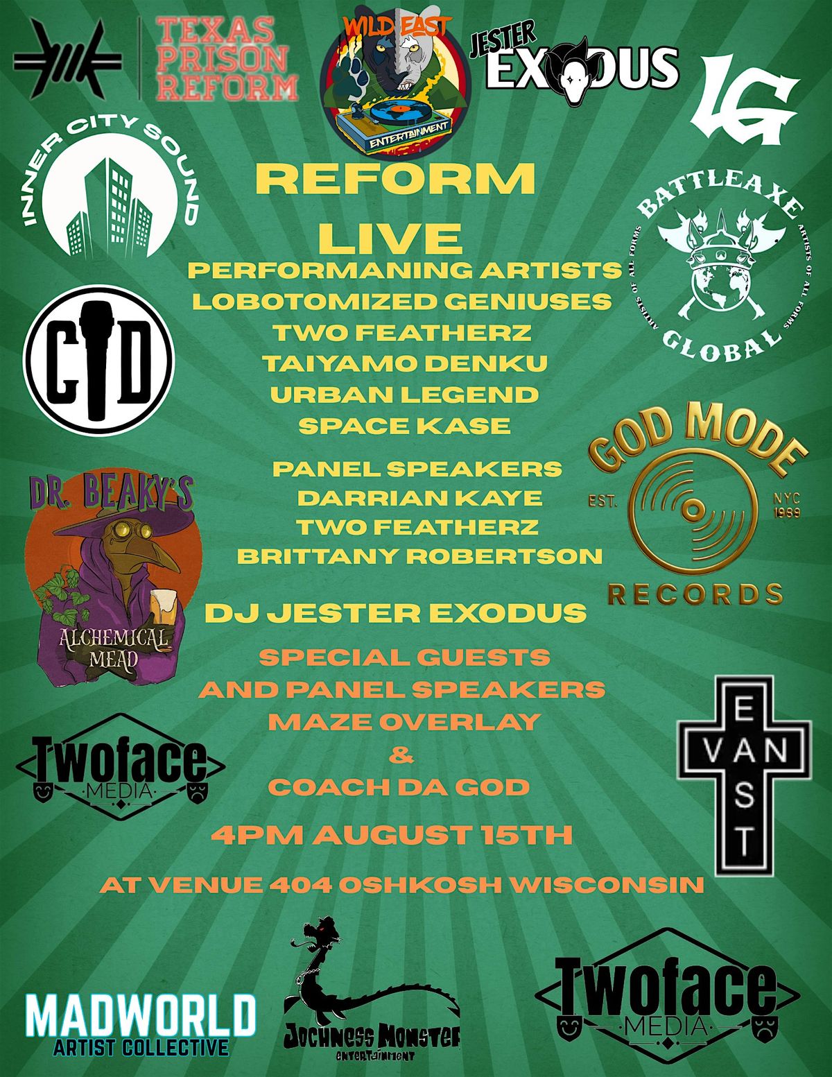 REFORM LIVE, 15 August | Event in Oshkosh | AllEvents