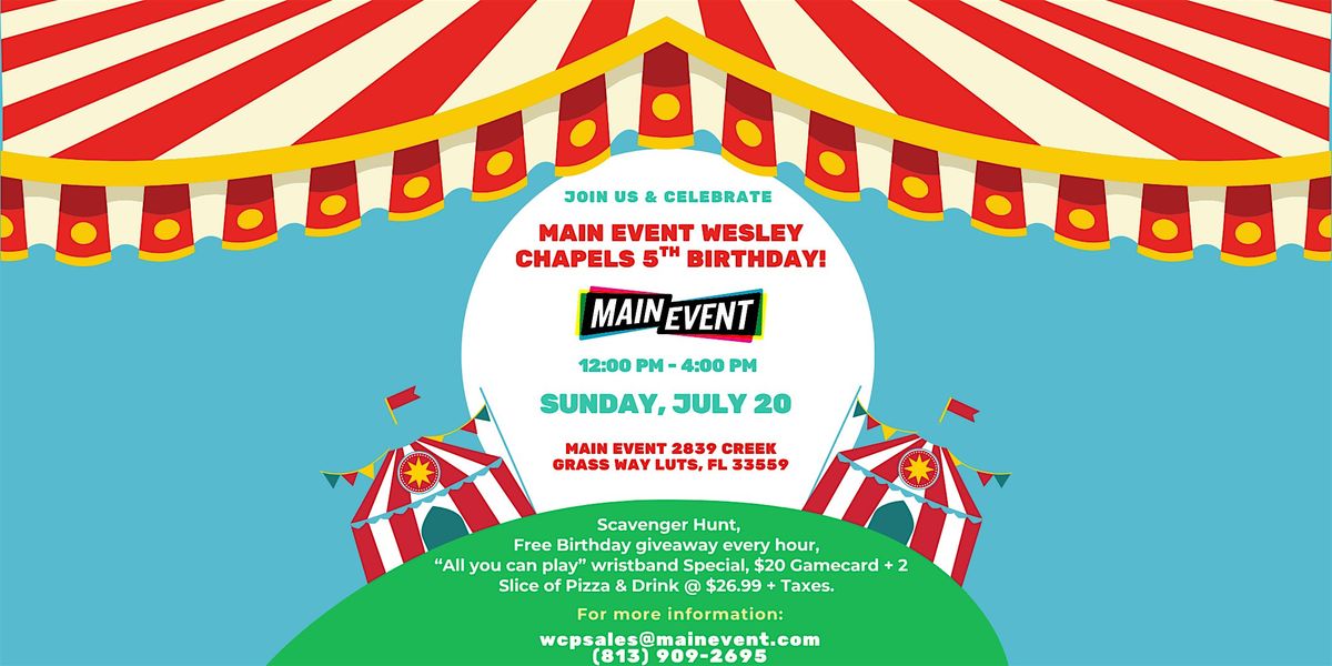 Main Event Wesley Chapels 5th Birthday Carnival Bash, 20 July | Event in Lutz | AllEvents