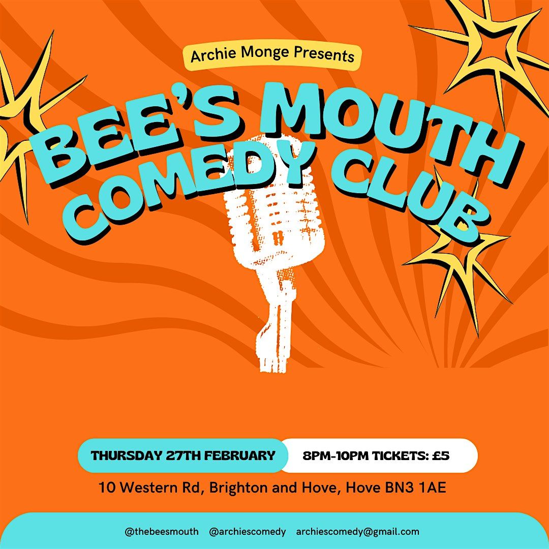 Bee's Mouth Comedy Club: September, 25 September | Event in Brighton and Hove | AllEvents