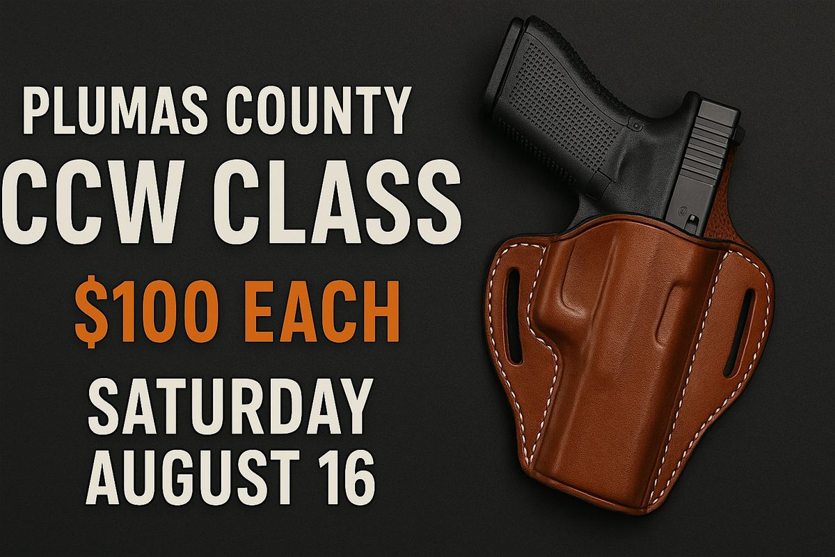 8/16/2025  Plumas Renewal CCW Course, 16 August | Event in Quincy | AllEvents