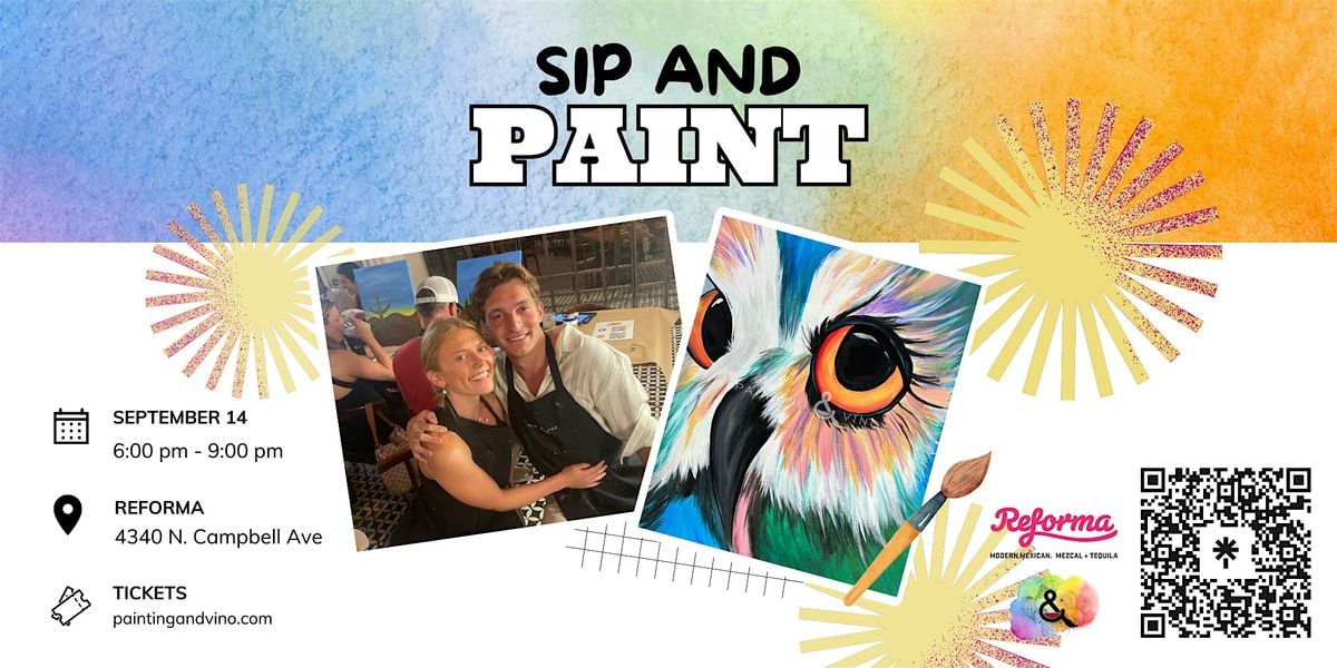 Sonoran Owl Paint and Sip at Reforma Modern Mexican – Traced Canvas, 14 September | Event in Tucson | AllEvents
