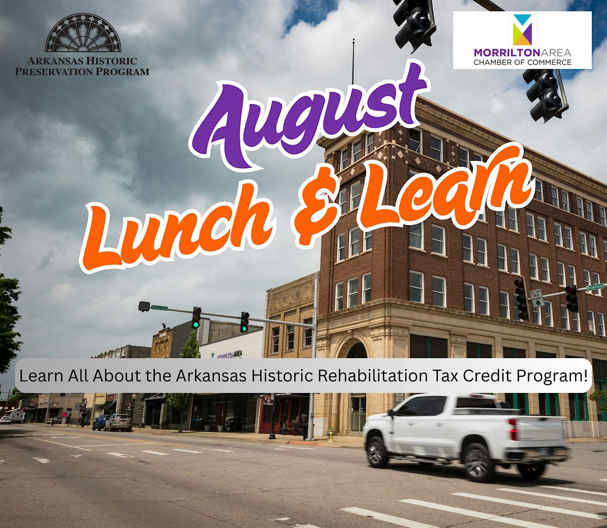August 2025 Lunch & Learn - Historic Tax Credit Program, 21 August | Event in Morrilton | AllEvents