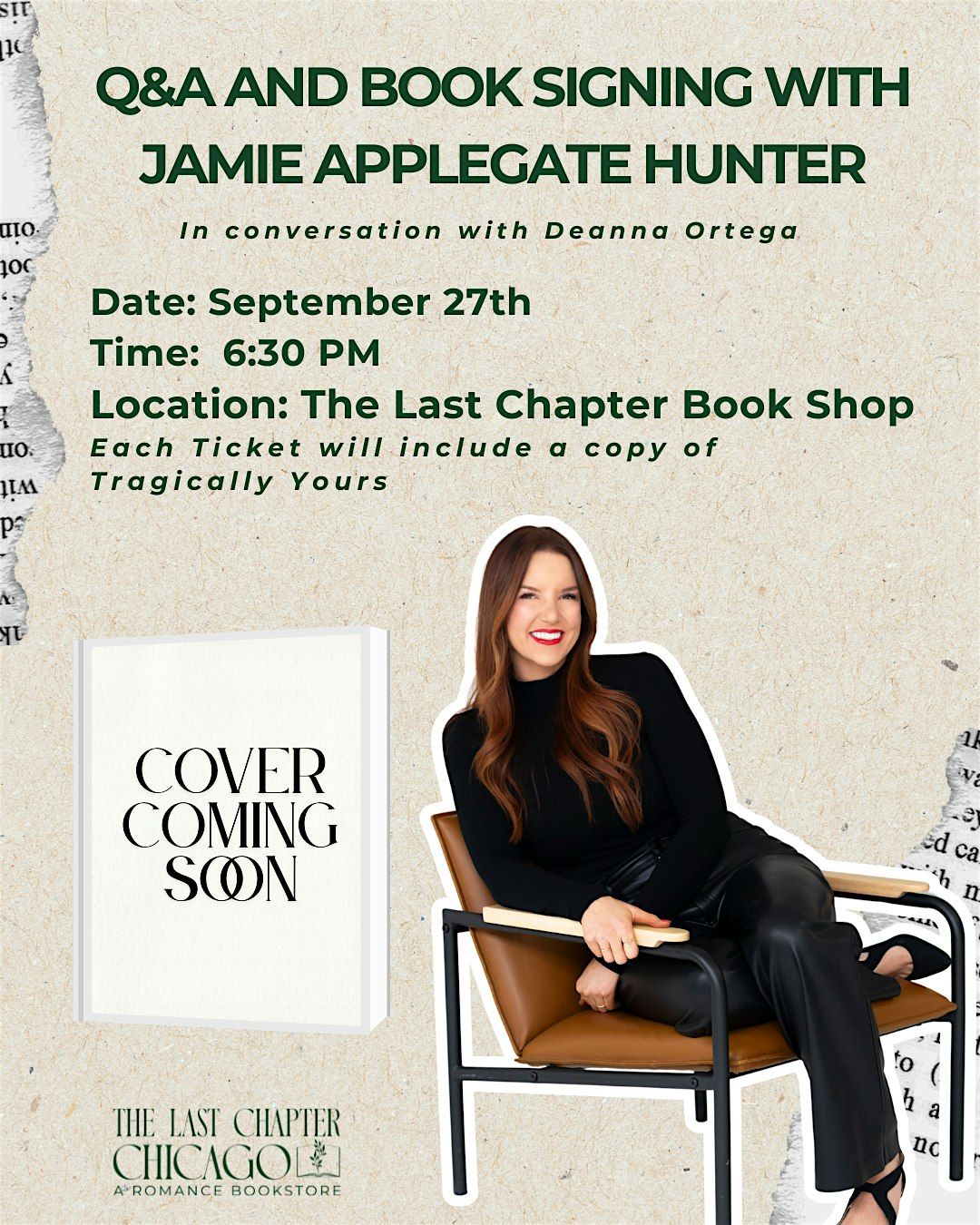 Q&A and Book Signing with Jamie Applegate Hunter, 27 September | Event in Chicago | AllEvents