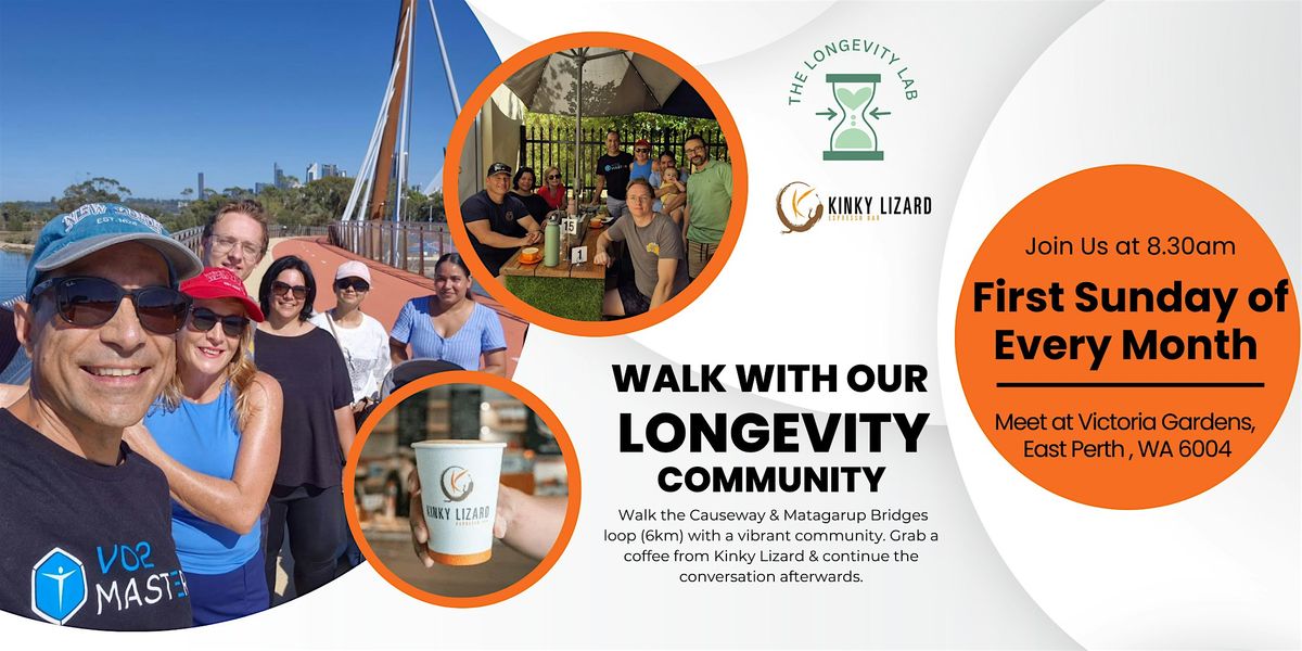Longevity Community Walk - July 6km loop, 6 July | Event in East Perth | AllEvents