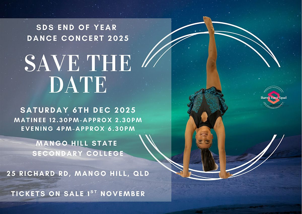 SDS End Of Year Concert 2025 (EVENING 4PM), 6 December | Event in Mango Hill | AllEvents
