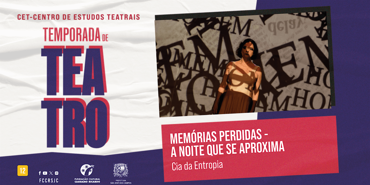 Temporada de Teatro: Memórias Perdidas - A Noite que se Aproxima | Event in São José dos Campos | AllEvents