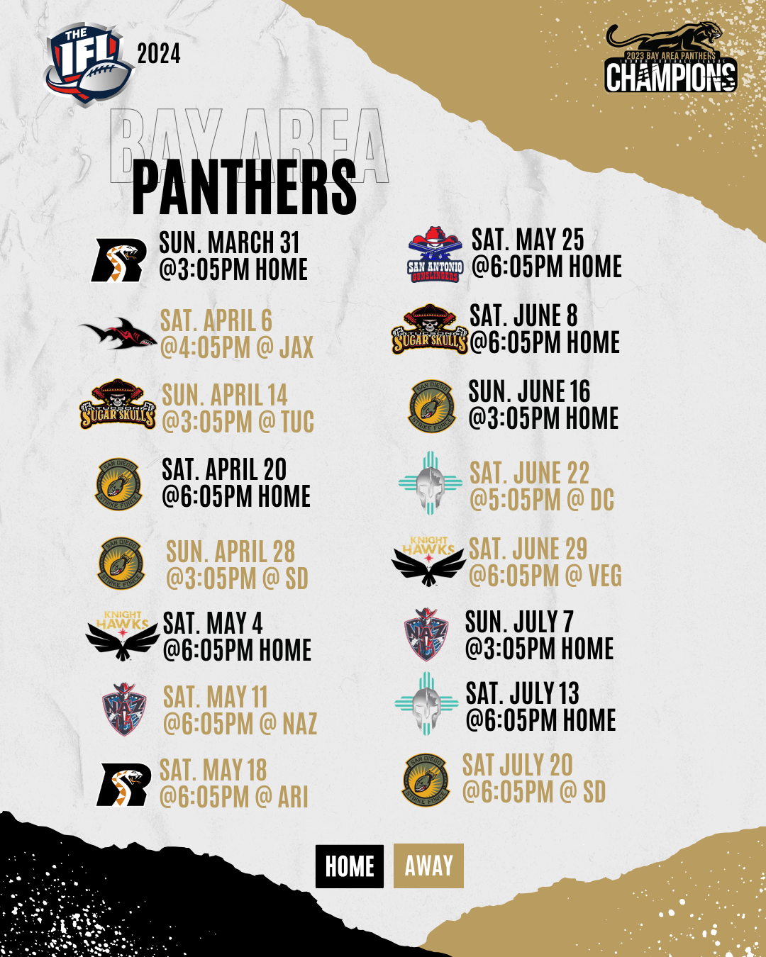 Bay Area Panthers at Arizona Rattlers at Desert Diamond Arena, 10 May | Event in Glendale | AllEvents