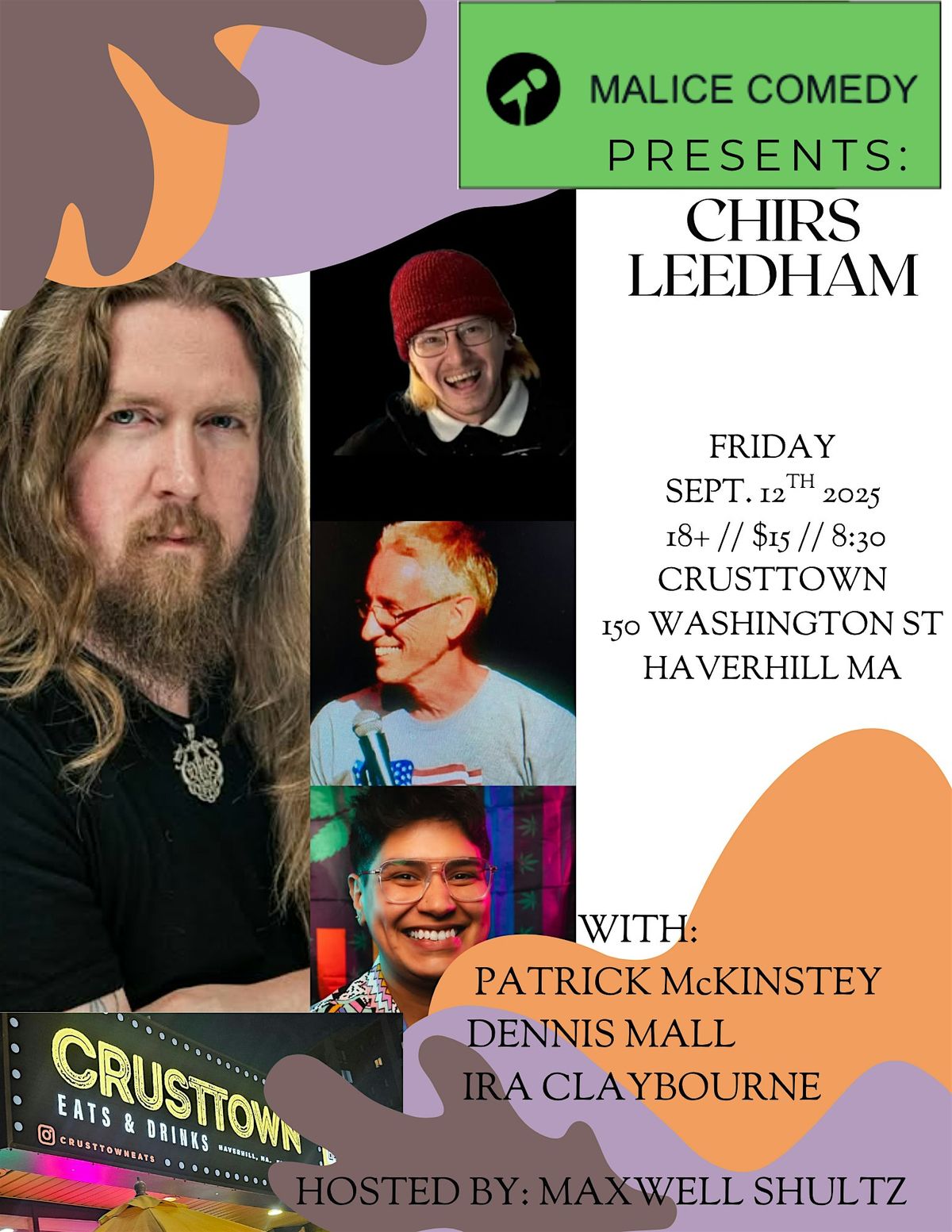 CHRIS LEEDHAM, Live comedy at Crusttown, 12 September | Event in Haverhill | AllEvents