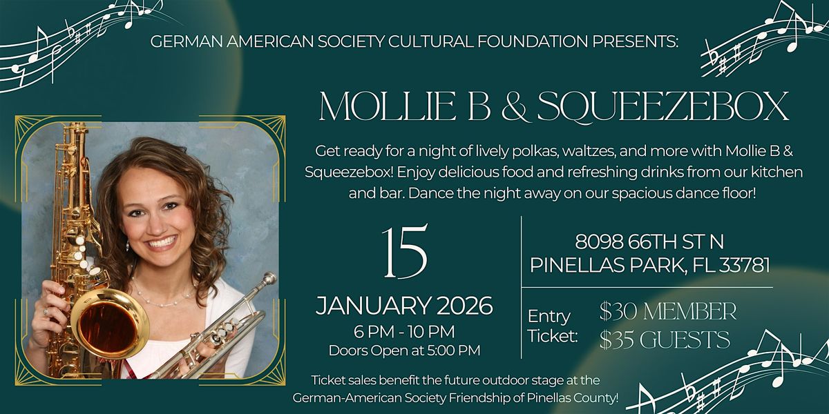 Mollie B and Squeezebox Fundraising Concert, 15 January | Event in Pinellas Park | AllEvents