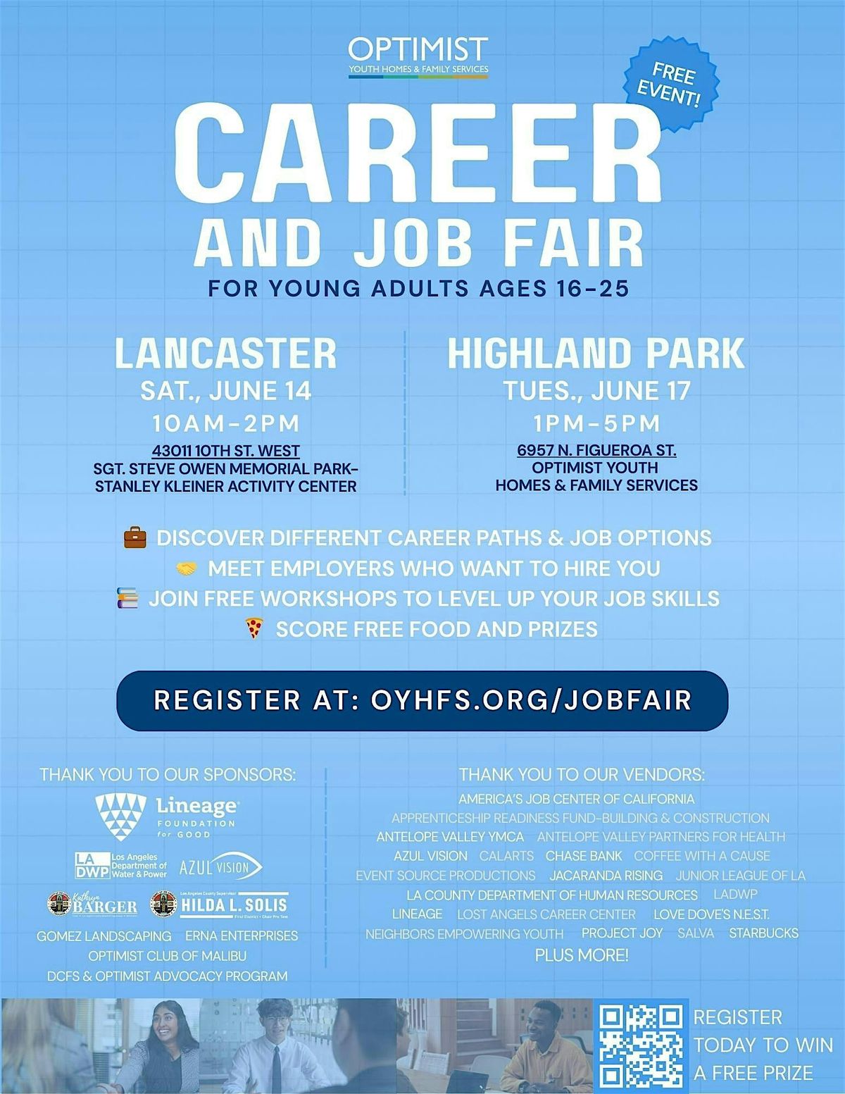 Optimist Youth Homes and Family Services Career and Job Fair, 17 June | Event in Los Angeles | AllEvents