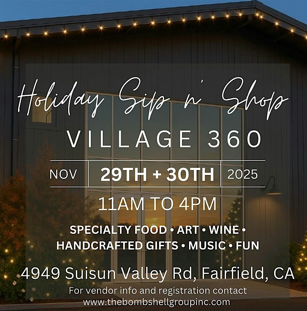 Holiday Sip n’ Shop at Village 360, 30 November | Event in Fairfield | AllEvents