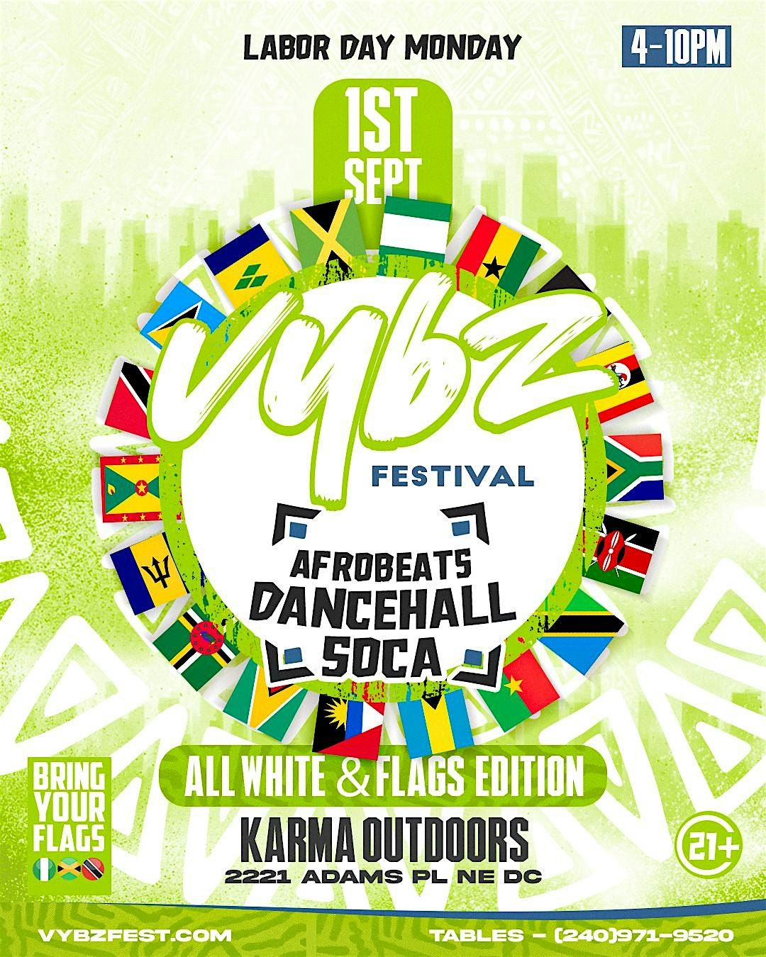 VYBZ FESTIVAL DC LABOR  DAY BLOCK PARTY (DRESS CODE: ALL WHITE + FLAGS), 1 September | Event in Washington