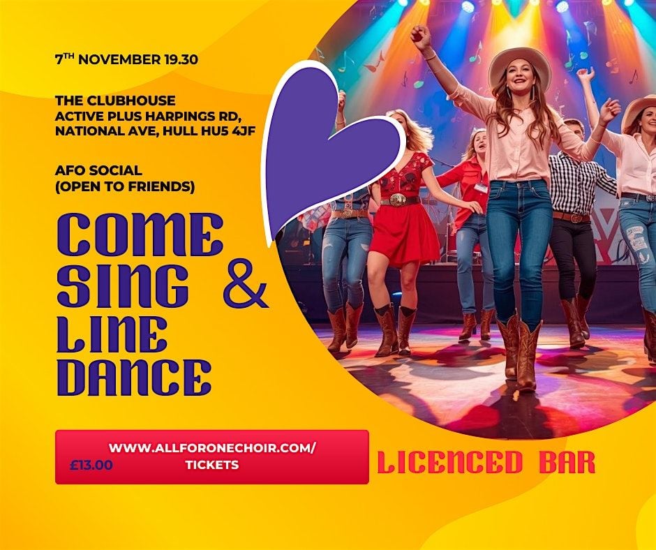 Come Sing and Line Dance, 7 November | Event in Kingston upon Hull | AllEvents