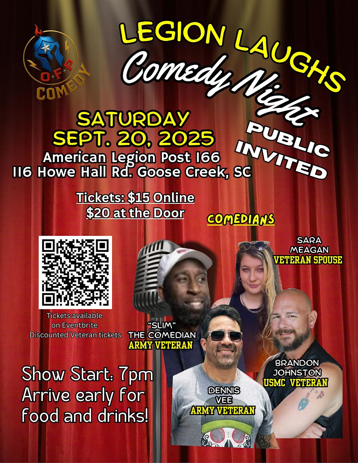 Legion Laughs, 20 September | Event in Goose Creek | AllEvents