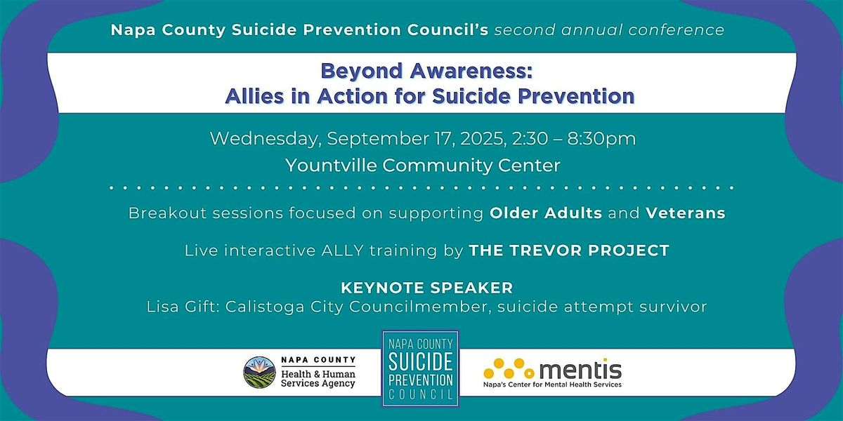 Beyond Awareness: Allies in Action for Suicide Prevention, 17 September | Event in Yountville | AllEvents