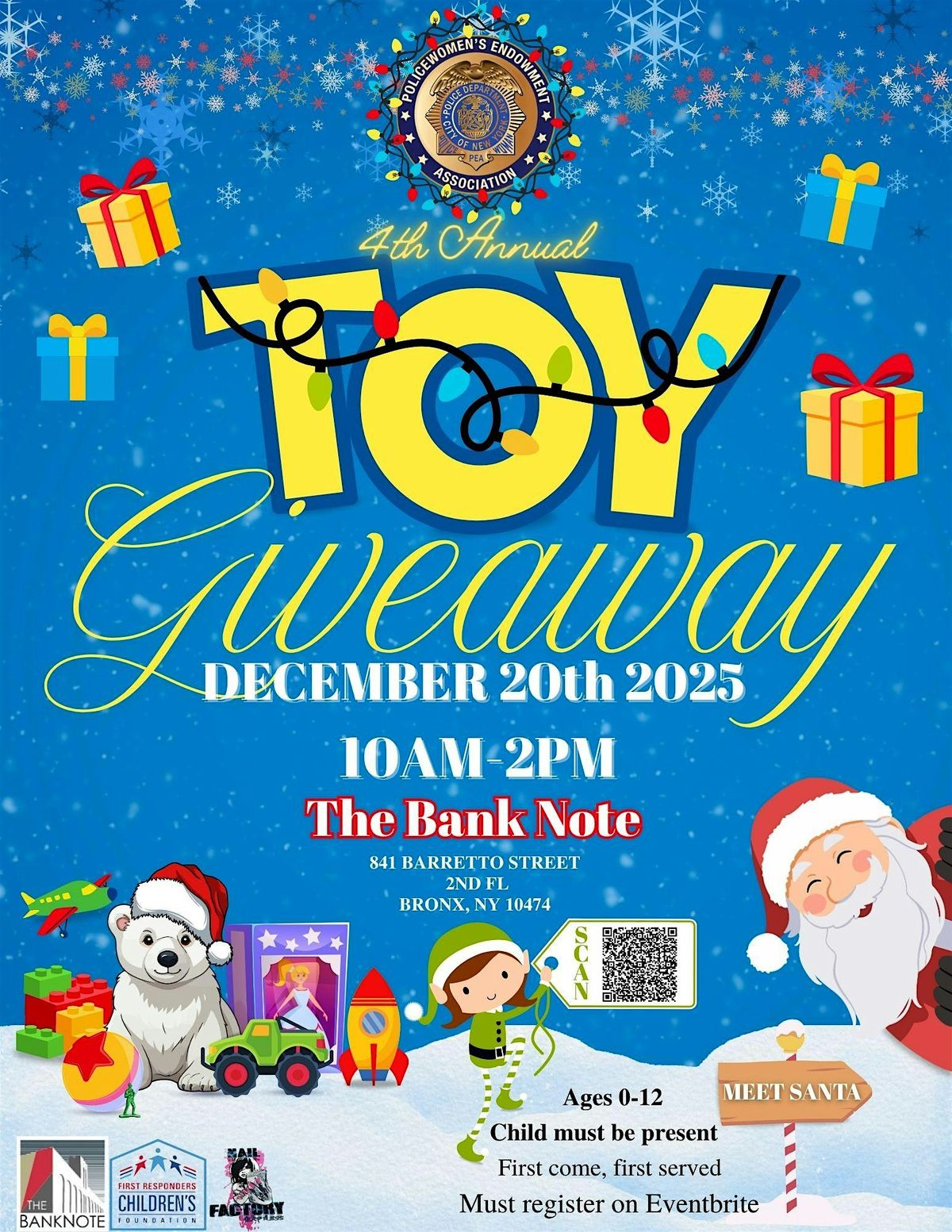 PEA TOY GIVEAWAY 2025, 20 December | Event in The Bronx | AllEvents