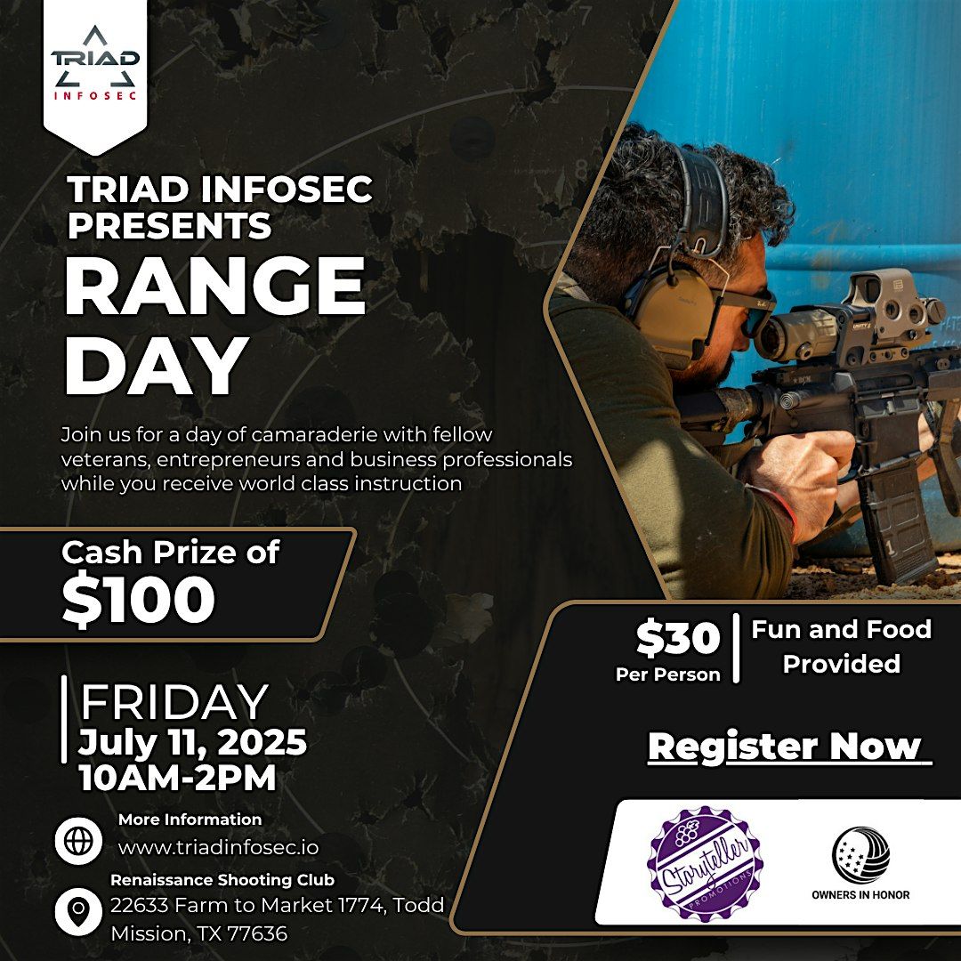 Triad Infosec Presents Range Day, 11 July | Event in Todd Mission | AllEvents